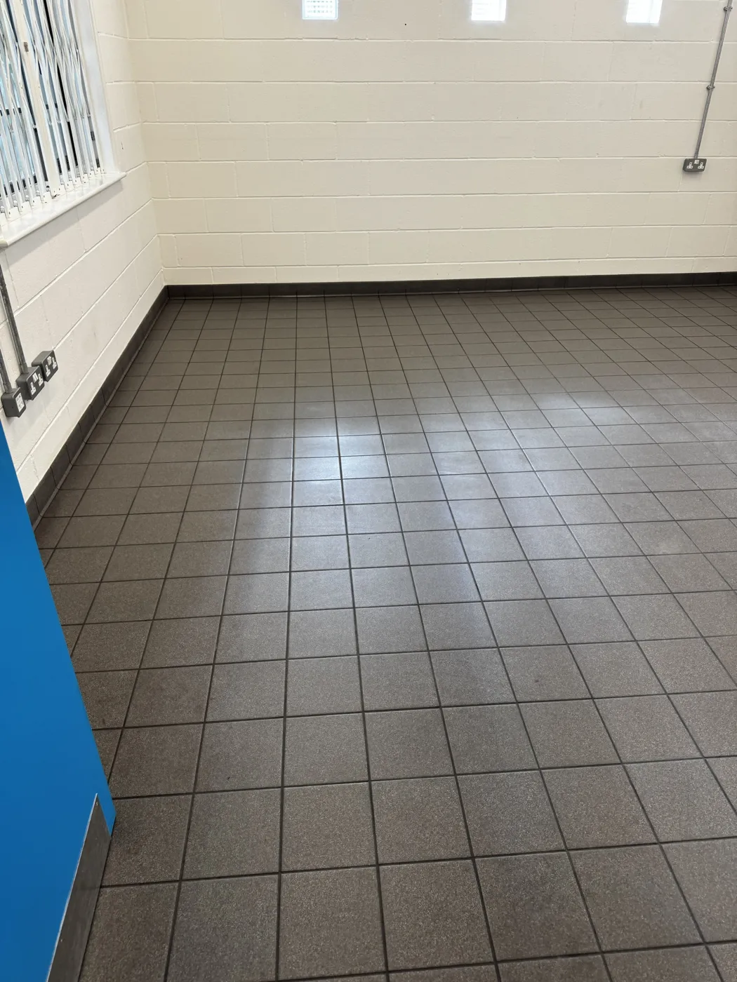 Commercial tiled floor cleaned