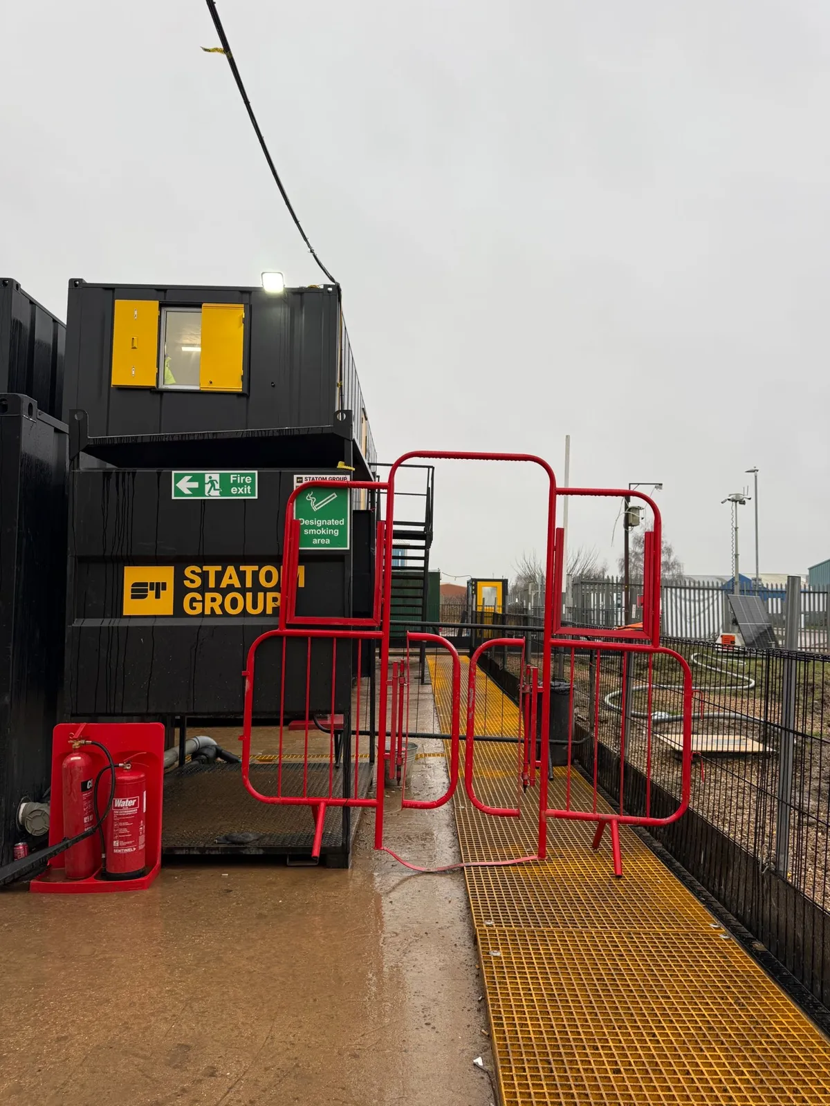 Site welfare cabins at the Medworth project, Wisbech