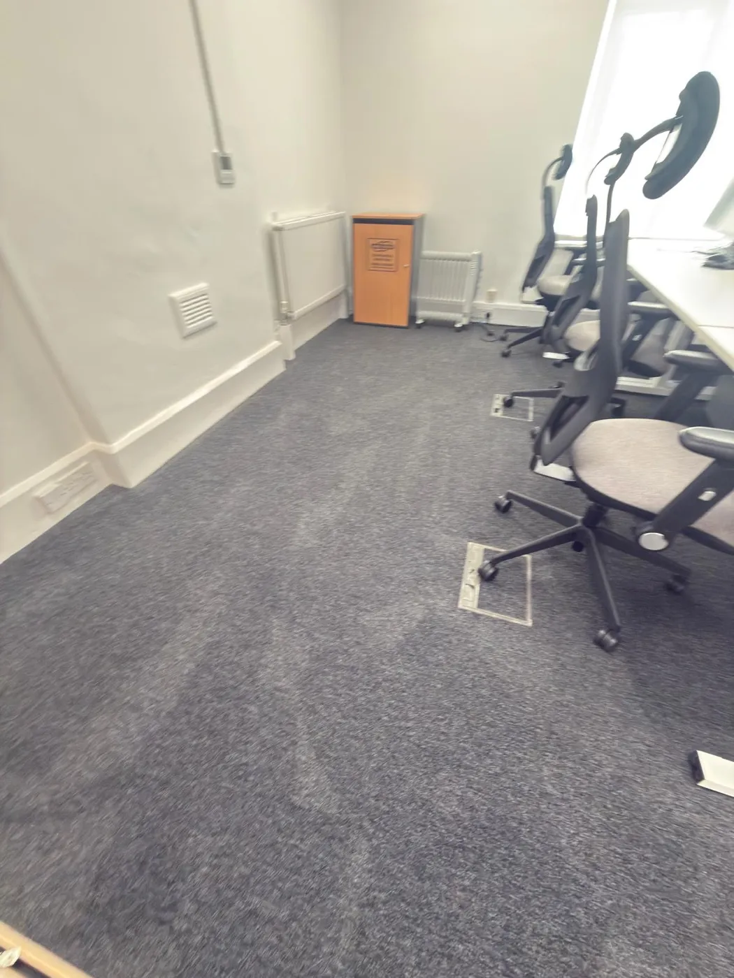Office carpet after cleaning