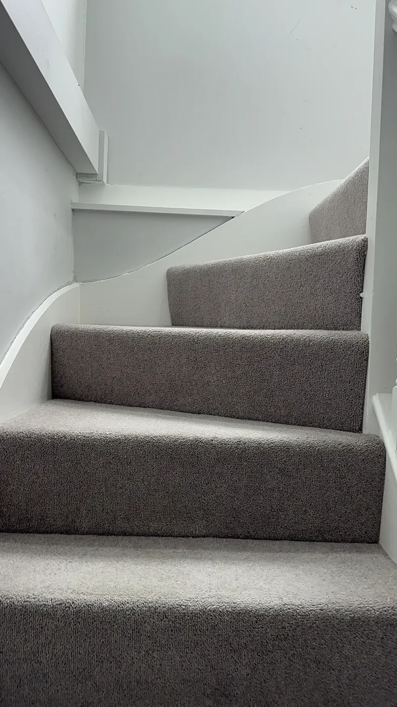 Cleaned stair carpet in a home