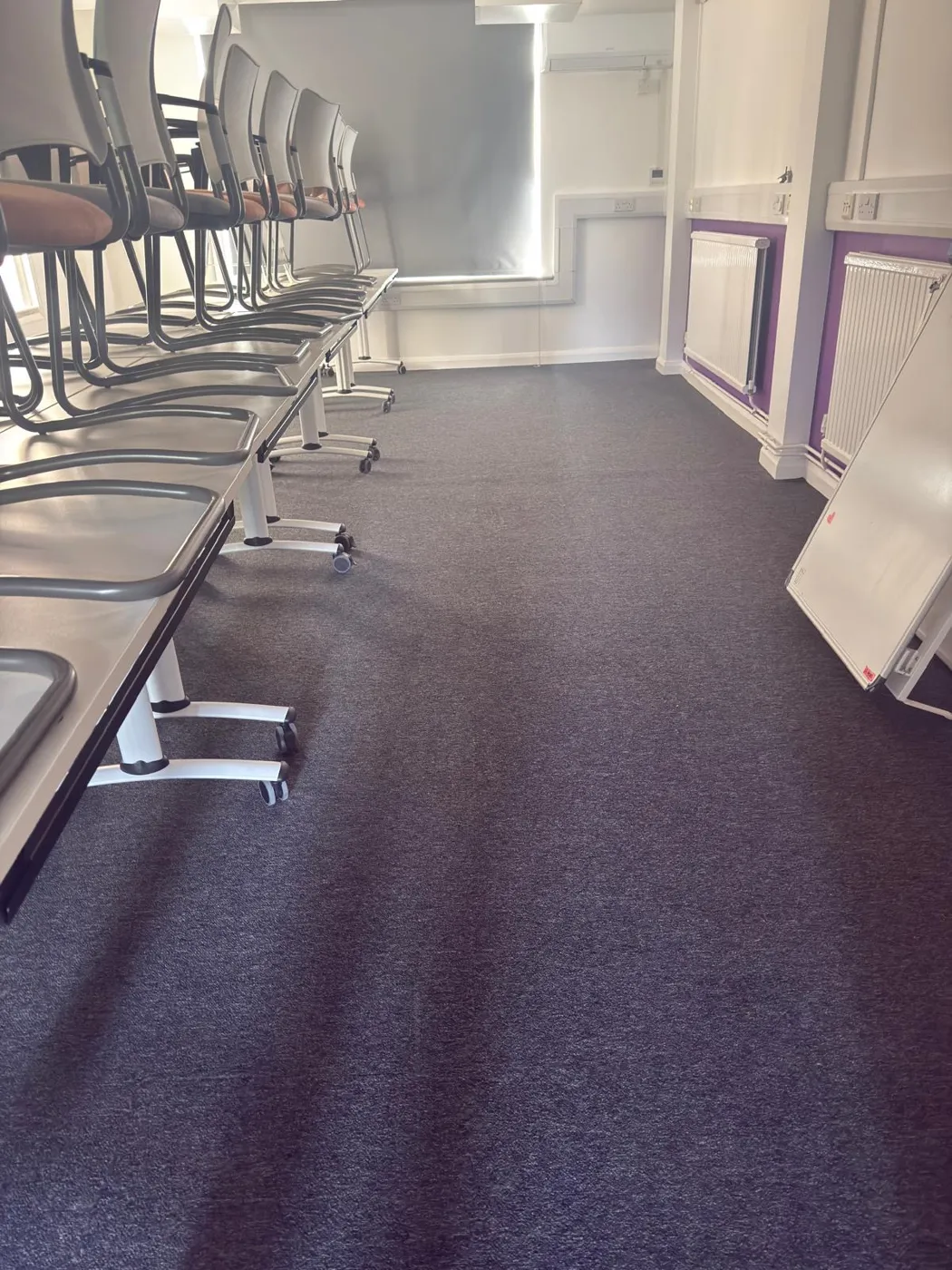 Training room carpet cleaned